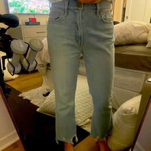 Mother jeans size 28 the insider crow chew